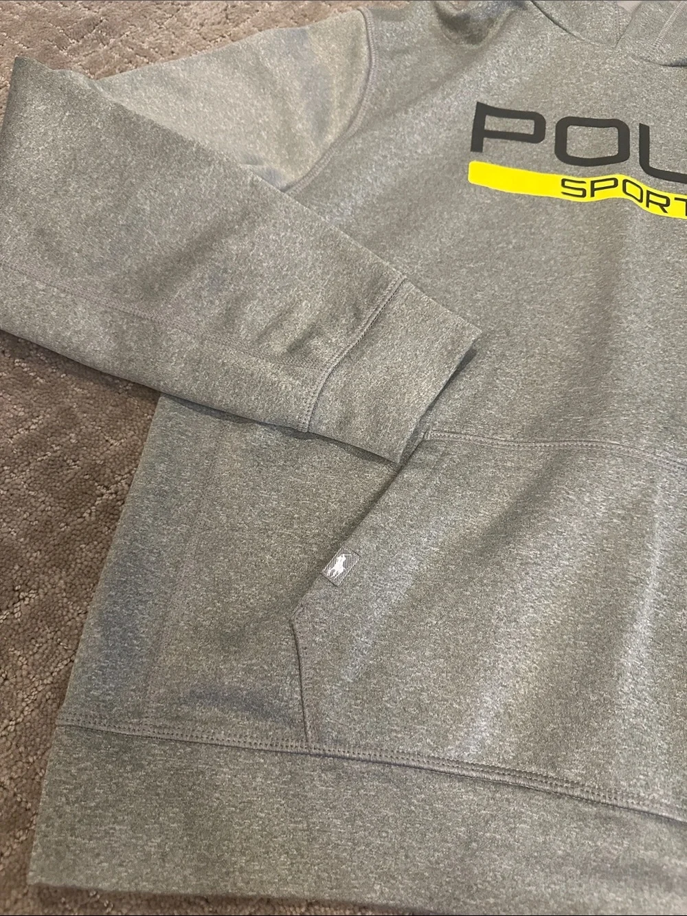 Polo by Ralph Lauren Gray Hoodie with Yellow Accent